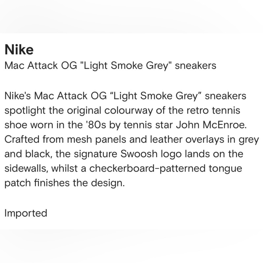 NIKE Mack Attack QS SP Light Smoke Grey - Picture 12 of 14